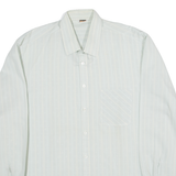 BAOR Mens Shirt Blue Striped Long Sleeve XL