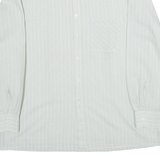 BAOR Mens Shirt Blue Striped Long Sleeve XL