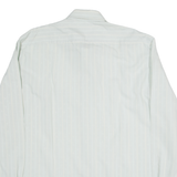 BAOR Mens Shirt Blue Striped Long Sleeve XL