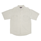 DOCKERS Mens Plain Shirt Beige L