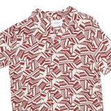 WOODBIRD Mens Shirt Red Crazy Pattern M