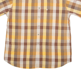 PIERRE CARDIN Mens Shirt Brown Gingham XL