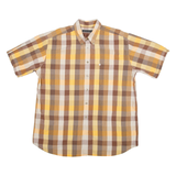 PIERRE CARDIN Mens Shirt Brown Gingham XL