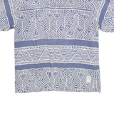 GIN TONIC Mens Shirt Blue Crazy Pattern L