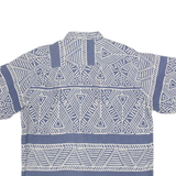 GIN TONIC Mens Shirt Blue Crazy Pattern L