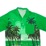 Mens Hawaiian Shirt Green Floral L