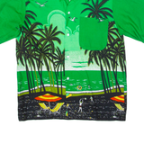 Mens Hawaiian Shirt Green Floral L