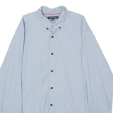 TOMMY HILFIGER Mens Shirt Blue Chevron Long Sleeve M