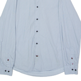 TOMMY HILFIGER Mens Shirt Blue Chevron Long Sleeve M