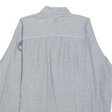 NAPAPIJRI Mens Shirt Grey Striped Long Sleeve L