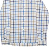 TOMMY HILFIGER Mens Shirt White Check Long Sleeve S