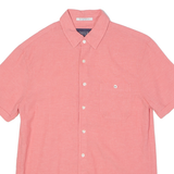 JOULES Out Of Office Mens Plain Shirt Red Linen S