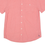 JOULES Out Of Office Mens Plain Shirt Red Linen S