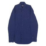 TOMMY HILFIGER Tailored Slim Fit Mens Plain Shirt Blue Long Sleeve M