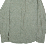 BENETTON Mens Plain Shirt Green Long Sleeve L