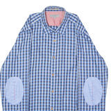 TED BAKER Mens Shirt Blue Check Long Sleeve M