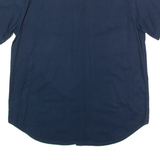 TEDDY'S Western Mens Plain Shirt Blue 90s L