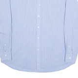 TOMMY HILFIGER Mens Shirt Blue Check Long Sleeve L