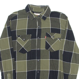 LEVI'S Mens Shirt Green Check Long Sleeve S