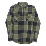 LEVI'S Mens Shirt Green Check Long Sleeve S