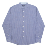 NAUTICA Mens Shirt Blue Check Long Sleeve L