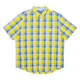 CHAPS Mens Shirt Yellow Check XL
