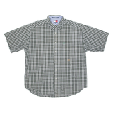 TOMMY HILFIGER Mens Shirt Green Check L