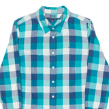TOMMY HILFIGER Womens Shirt Blue Check Long Sleeve M