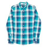 TOMMY HILFIGER Womens Shirt Blue Check Long Sleeve M