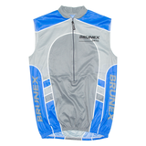 BRUNEX SWISS Cycling Mens Jersey Grey Sleeveless 1/2 Zip XL