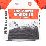 CUORE Cycling Mens Jersey Red 1/4 Zip M