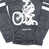 JACKAROO Cycling Mens Jersey Black Long Sleeve Full Zip M