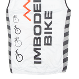 CUORE Cycling Mens Jersey White Sleeveless Full Zip M