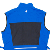 CRANE Cycling Mens Jersey Blue Sleeveless Full Zip L