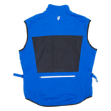 CRANE Cycling Mens Jersey Blue Sleeveless Full Zip L