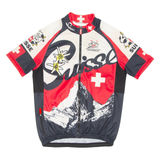 Cycling Mens Jersey Red Full Zip S