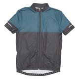 Cycling Mens Jersey Blue Full Zip M