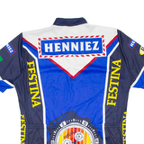 Cycling Mens Jersey Blue 1/4 Zip 2XL