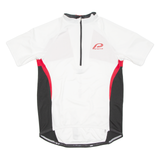 Cycling Mens Jersey White 1/2 Zip 2XL