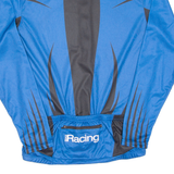 Cycling Mens Jersey Blue Long Sleeve 1/2 Zip M