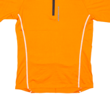 CROSSWAVE Cycling Mens Jersey Orange 1/4 Zip S
