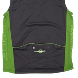 Cycling Mens Jersey Green Sleeveless 1/2 Zip XL