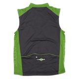 Cycling Mens Jersey Green Sleeveless 1/2 Zip XL