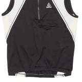 Cycling Mens Jersey Black Sleeveless 1/2 Zip M