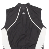 Cycling Mens Jersey Black Sleeveless 1/2 Zip M