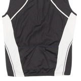 Cycling Mens Jersey Black Sleeveless 1/2 Zip M