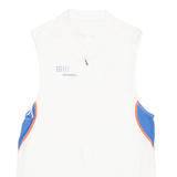 Cycling Mens Jersey White Sleeveless 1/2 Zip S