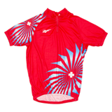 REEBOK Cycling Mens Jersey Red 1/4 Zip XL