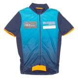 Cycling Mens Jersey Blue Full Zip M