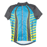 Cycling Mens Jersey Blue Full Zip L
